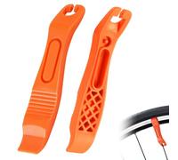 Msjuwek Set of 2 Bicycle Tyre Levers, Strong Tyre Removal Tool (Orange), Quick & Easy Bike Tyre Levers for Fast Flat Fixing, Essential Cycling Tool for Road Bike, Mountain Bike & E-Bike Repair