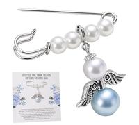 Msjuwek Something Blue for Bride Exquisite Wedding Gift Bridal Bouquet Charm Guardian Angel Keepsake with Message Card Accessory for Bridesmaids Best Friends Sisters Daughters from Mom Dad Grandma
