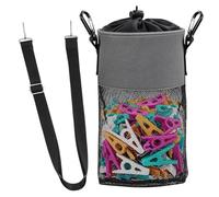 Msjuwek Waterproof Peg Bag for Washing Line, Large Capacity Peg Basket with Adjustable Shoulder Strap and Drawstring Closure, Heavy Duty Oxford Fabric Organizer for Indoor Outdoor Laundry