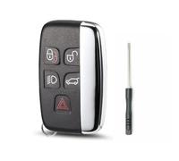 MSKEYZ for 5-Button Key Fob Cover Shell Replacement Fit for Range Rover Sport Evoque MSKEYZ for Freelander,Land Rover Discovery 4 5, Jaguar XE XJ XJL XF - Smart Remote Key Case + Tool
