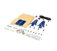 Mskidand RGB LED Flashing Christmas Tree DIY Kit+Case Electronics Soldering Colorful 3D Xmas Tree DIY Kit for Soldering Practice