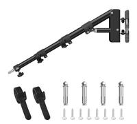 MSKIRA Ring Light Wall Mount with Triangle Base, 43.3inch/110cm Length Adjustable Support 180° Flexible Rotation, Wall Mount Boom Arm Up to 3.6ft for Photography Strobe Flash, Softbox, Salon