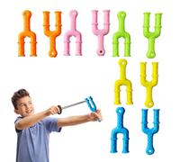 Mskmnkot 10Pcs Rubber Band Bracelet Kit, Plastic Rubber Band Bracelet Connectors, Y Shaped Kids Sling Shot for Children, Adults