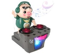 Mskmnkot Baby Light Up Toys Dj Swinging Piggy Toy with Light and Music Cute Dancing Pig Up Toys 3 Songs Available Dj Bouncing Piggy Sing Toy for Kids without Battery
