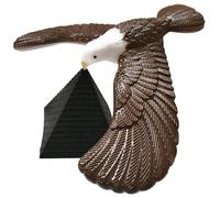 Mskmnkot Balancing Eagle, Cute Vivid Balancing Bird Toy 6.7In with Pyramid Base Stress Relief Finger Balance Eagle for Kids Birthday Gift, Bird