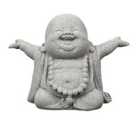 Mskmnkot Buddha Statue, Funny Laughing Buddha Statue, 4.1x2.2x3.2 Inch Small, Stone Statues for Home Decor Garden Aquarium Laughing