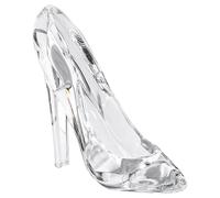 Mskmnkot Cinderella Glass Slipper Acrylic Crystal High Heels Shoes Ornament Crystal Shoe Decorative Womens High Heels for Wedding and Birthday