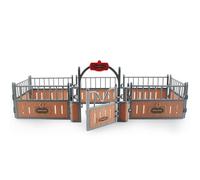 Mskmnkot Horse Barn Playset Horse Stable Playset Fence 17.3x7.9x5.9'' Realistic Plastic Barn Fence Imaginary & Creative Educational Toys Accessories for Lovers