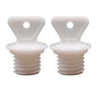 Mskmnkot Hot Water Bottle Stopper 2Pcs 21mm Leakproof Hot Water Bag Stopper with Handle Replacement White Plastic Bottle Plug