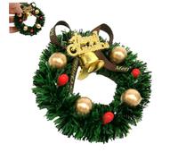 Mskmnkot Miniature Christmas Wreaths Dollhouse Christmas Wreath 2.36 Inch 1:12 Miniature Wreaths Mini Artificial Ornaments Dollhouse Accessories for De