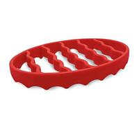 Mskmnkot Silicone Roasting Rack, 7x8x1 Oval Roasting Rack, Food Grade, Heat-Resistant Dishwasher & Microwave Safe for Slow Cooker, Pressure Cooker, Oven & More, Red