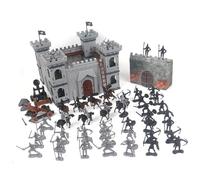 Mskmnkot Toy Soldiers Set, 104Pcs/Set Ancient Soldier Toys, Medieval Knights Army Men Action Figures, Unique DIY Castle Model Assembly for Boys Birthday Party GiftsToy Soldiers