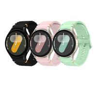 Msksjer Sport Band Compatible with Samsung Galaxy Watch 7/6/5/4 40mm 44mm Men Women, No Gap 20mm Soft Silicone Bands for Galaxy Watch FE 40mm/Galaxy Watch 6 Classic 43mm 47mm