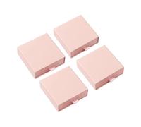 MSLSOZ 4 PCS Pink Jewellery Boxes, Single Bracelet Gift Box Velvet Jewelry Box Black Bracelet Box Jewellery Boxes Jewelry Gift Box Velvet Bangle Gift Box with Lids Cardboard for Presents Jewellery
