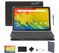 MSLSTM 2025 Latest 11 inch Tablet Android 14 Tablets 18GB RAM 128GB ROM+1TB TF Expand, 2K Display, T616 CPU,23 MP Camera, 5G WiFi,4 Speakers, Tablet with Keyboard,case, Pen(Gray)