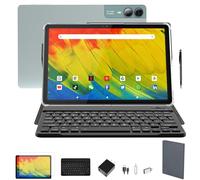 MSLSTM 2025 Latest 11 inch Tablet Android 14 Tablets 18GB RAM 128GB ROM+1TB TF Expand, 2K Display, T616 CPU,5+13+5MP Camera, 5G WiFi,4 Speakers, with Keyboard,case, Pen