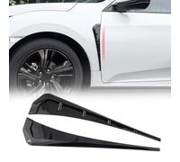 MSMDG 2 Pcs Car Fender Side Vents for BMW X2 X2M F39 18i 18d 20i 20d 25d 25e M35i, Car ABS Fender Side Air Vent Outlet Cover Trim, Fender Decorative Stickers,A/Black