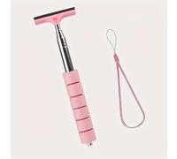 MSMDG Extendable Car Rearview Mirror Wiper - Raindrop Cleaner Brush, Compatible with BMW X6 xDrive40i X6 xDrive28i M X6 xDrive35i M,Pink