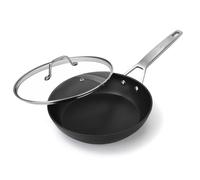 MSMK 18cm Non Stick Frying Pan with Lid, Long Lasting Forged Aluminium Frying Pan, Wok Non Stick, Scratch-Resistant, Induction Compatible, Stainless Steel Handle