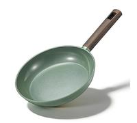 MSMK 24cm Green Ceramic Non-Stick Frying Pan, Non Stick Frying Pan for All Hobs, Induction Hob Compatible, PTFE PFOA PFAS Free, Heat-Resistant Handle, Extra Tough Coating Green Pan