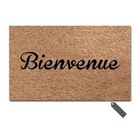 MsMr Funny Door Mat Bienvenue Doormat Outdoor Indoor Mat Non-Woven Fabric Top Rubber Back 15.7x23.6 Inch