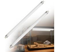 MSMXCS 2 Pack 8W T5 10.0 UVB Reptile Light Kit, 10.0 UVA UVB 300mm/12in Reptile Vivarium Fluorescent Tube Light for Terrarium Vivarium Bearded Dragon Tortoise Chameleon Desert Lizard Snake Species