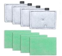 MSMXCS 8 Pcs Fish Tank Filter Cartridges Compatible With Interpet Internal Cartridge Filters Multiple Pack CF1 Four-Months Service Kit Replacement Set(4 X Filter Cartridges, 4 X Algaway Pads)