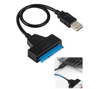MSMXCS SATA to USB Adapter Cable Support for 2.5" HDD/SSD - USB 2.0 Hard Drive Reader, Plug and Play External Super fast Data Transfer, Compatible with Windows/Mac/Linux, Black (USB2SATA-2.5IN)