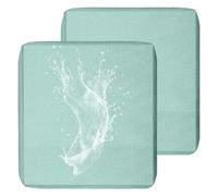 MSNCS 1/2/4 PCS Sofa Seat Cushion Covers Outdoor Waterproof,Garden Replacement Furniture Seat Covers with zipper,Washable,for Indoor Outdoor Patio Sofa(Aquamarine,50x50x5cm 2pcs)