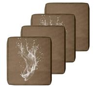 MSNCS 1/2/4 PCS Sofa Seat Cushion Covers Outdoor Waterproof,Garden Replacement Furniture Seat Covers with zipper,Washable,for Indoor Outdoor Patio Sofa(Dark Coffee,60x55x10cm 4pcs)