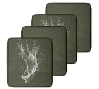 MSNCS 1/2/4 PCS Sofa Seat Cushion Covers Outdoor Waterproof,Garden Replacement Furniture Seat Covers with zipper,Washable,for Indoor Outdoor Patio Sofa(Dark Gray,50x50x5cm 4pcs)