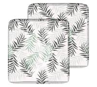 MSNCS 1/2/4 PCS Sofa Seat Cushion Covers Outdoor Waterproof,Garden Replacement Furniture Seat Covers with zipper,Washable,for Indoor Outdoor Patio Sofa(Leaf Gray,50x50x5cm 2pcs)