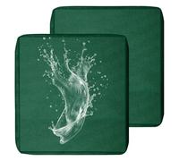 MSNCS 1/2/4 PCS Sofa Seat Cushion Covers Outdoor Waterproof,Garden Replacement Furniture Seat Covers with zipper,Washable,for Indoor Outdoor Patio Sofa(Green,50x50x5cm 2pcs)