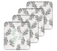 MSNCS 1/2/4 PCS Sofa Seat Cushion Covers Outdoor Waterproof,Garden Replacement Furniture Seat Covers with zipper,Washable,for Indoor Outdoor Patio Sofa(Leaf Gray,50x50x5cm 4pcs)