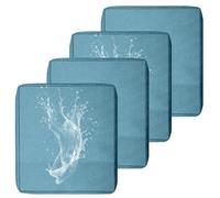 MSNCS 1/2/4 PCS Sofa Seat Cushion Covers Outdoor Waterproof,Garden Replacement Furniture Seat Covers with zipper,Washable,for Indoor Outdoor Patio Sofa(Blue Gray,65x65x10cm 4pcs)
