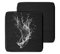 MSNCS 1/2/4 PCS Sofa Seat Cushion Covers Outdoor Waterproof,Garden Replacement Furniture Seat Covers with zipper,Washable,for Indoor Outdoor Patio Sofa(Black,50x50x5cm 2pcs)