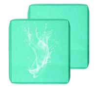 MSNCS 1/2/4 PCS Sofa Seat Cushion Covers Outdoor Waterproof,Garden Replacement Furniture Seat Covers with zipper,Washable,for Indoor Outdoor Patio Sofa(Water Green,50x50x5cm 2pcs)