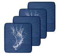 MSNCS 1/2/4 PCS Sofa Seat Cushion Covers Outdoor Waterproof,Garden Replacement Furniture Seat Covers with zipper,Washable,for Indoor Outdoor Patio Sofa(Navy Blue,50x55x10cm 4pcs)