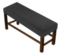 MSNCS Dining Room Bench Covers, Stretch Jacquard Bench Seat Protector Cover, Rectangular Bench Cover Protecto for Bedrooms, Living Rooms, Kitchens, Removable, Washable(Black,M:90-120cm)