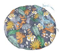 MSNCS Papasan Chair Cushion Round, Waterproof Thick Soft Garden Swing Cushion Replacement Seat Chair Pad With Non Slip Ties For Outdoor Cradle Rocking Hammock Rattan Hanging(Color 3,120x120cm)