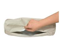 MSNCS Round Cervical Neck Roll Pillow Cover Linen Cervical Pillowcase Cylindrical Bolster Pillow Cover With Zipper For Cylindrical Cushion (Pillow Cases Only)(Beige,15cmx40cm)