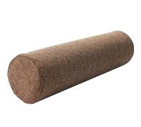 MSNCS Round Cervical Roll Bolster Pillow,Cervical Neck Roll Pillow Linen Covers With Zipper,Cylindrical Pillow Cushion,for Head, Neck, Back And Legs(Brown,12cmx40cm)