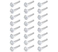 Msndnkwo 18G 20G Straight Nose Rings Stud Surgical Stainless Steel Nose Studs Cute Nose Ring Stud 20 Gauge 18 Gauge Nose Piercing Jewelry For Women Men Body Piercing Jewelry 1.5Mm 2Mm 2.5Mm 3Mm