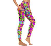 MSOKAZZLES High Waisted Exercise Yoga Pants for Women Running Sports Workout Yoga Leggings with Pockets