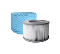 PAIR MSPA B0303499 Hot Tub Spa Filter Cartridges inc Protective Nets 90 Pleat x2