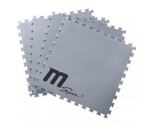 MSpa Inflatable Hot Tub Heat Retaining Foam Mat Accessories 9 Pcs Set, Grey