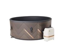 Mspa MONO Round DWF Bubble Spa (6 Bathers), UVC+ Plug & Play in Brown | Size: 6 Person Mspa Brown 6 Person
