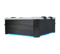 Mspa Oslo Carbon Grey 4-6 Person Portable Modular Diy Hot Tub, Wifi Control 13A Plug & Play 2025 Model Led Lighting, All Year Use