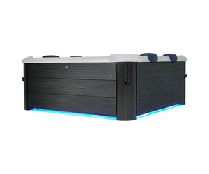 Mspa Oslo Carbon Grey 4-6 Person Portable Modular Diy Hot Tub, Wifi Control 13A Plug & Play 2025 Model Led Lighting, All Year Use