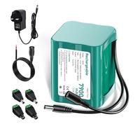 Mspalocell 12V Battery 7900mAh DAB Radio 12.6V Lithium Battery with Charger & Plug Adapter & Connection Line, for Soundboks, Headlight Taillight, Bicycle Lighting, Stage Piano, Sonar
